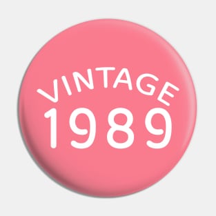 Vintage 1989 text design 30th birthday tshirt tee clothing stickers Pin