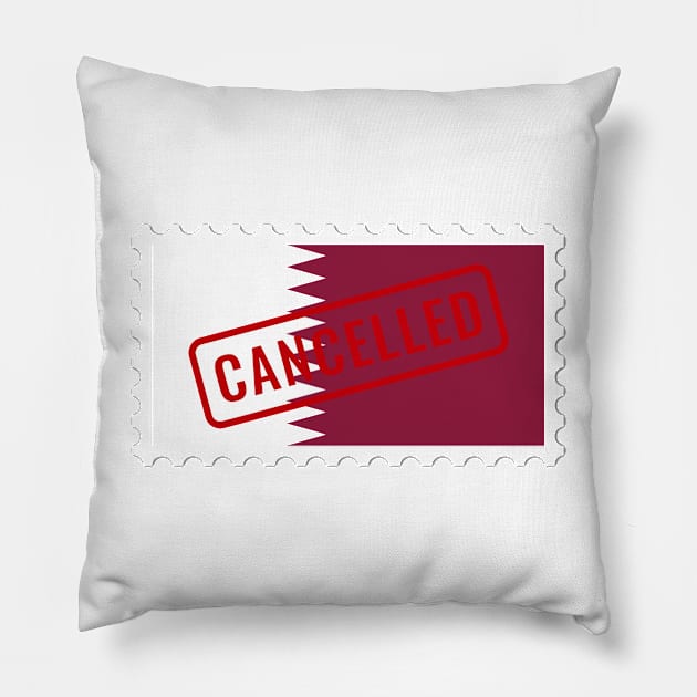 Qatar world cup cancelled Pillow by IOANNISSKEVAS