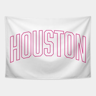 Houston Hot Pink Outline Tapestry