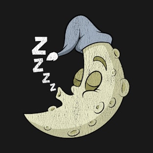 Sleeping Half Moon Grunge T-Shirt