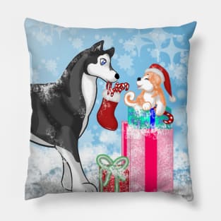 Christmas Doggies Pillow