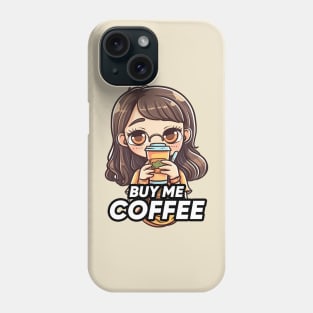 Cute coffee girl Phone Case