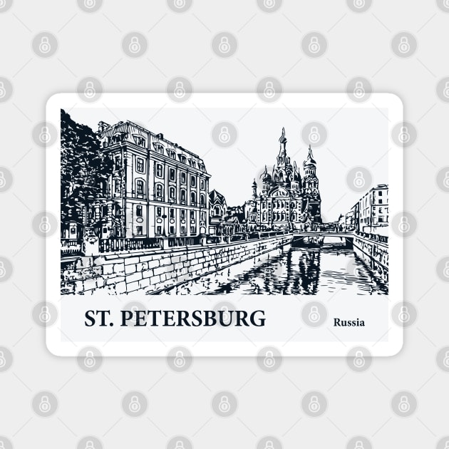 Saint Petersburg- Russia Magnet by Lakeric