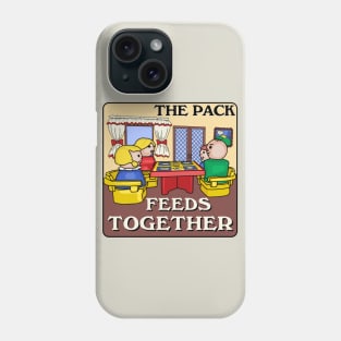 Little Round People The Pack Feeds Together Phone Case