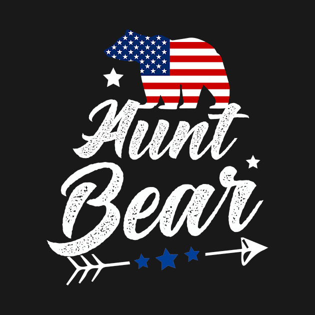 Aunt Bear Patriotic Flag Matching 4th Of July by shanemuelleres