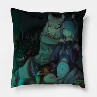 Halloween movie night Pillow