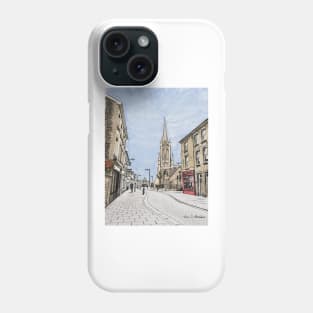 St Johns Street Bury St Edmunds Watercolour Painting Phone Case