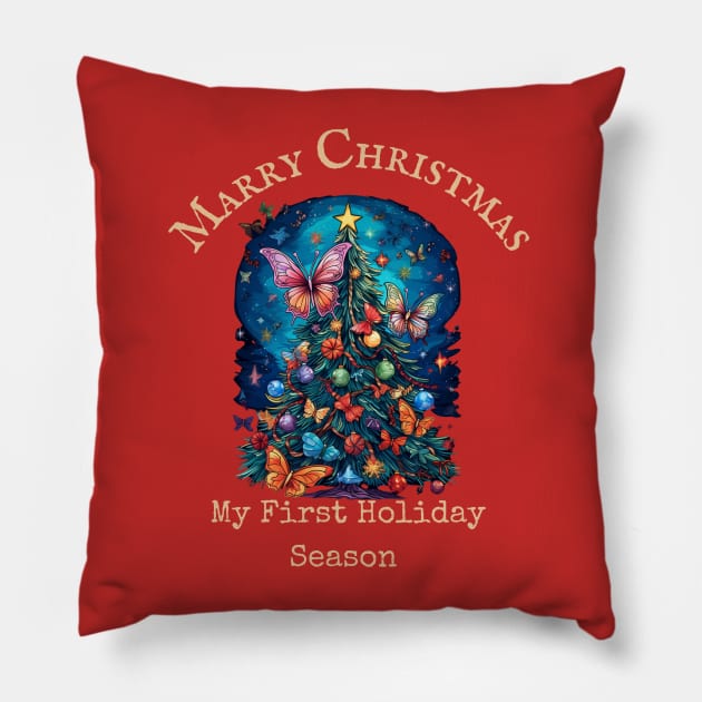 My First Holiday Season Pillow by FehuMarcinArt