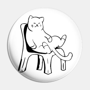 chair cat Pin