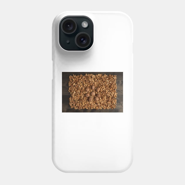 Walnuts on a wooden board Phone Case by naturalis