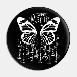 Inspire Magic in Light Font Pin