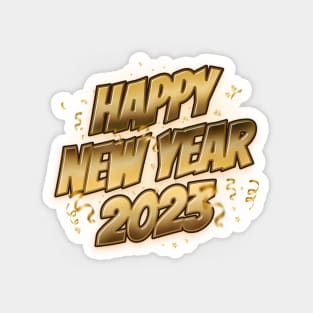 Golden New Beginnings: Celebrate 2023 with Joy and Shine! Magnet