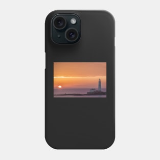 Sunrise at st marys lighthouse whitley bay Phone Case