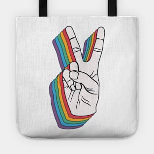 Peace Sign - Peace Hand Sign Gesture Tote