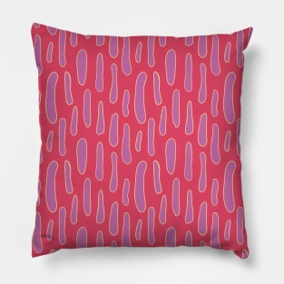 Modern purple tiger stripes on pink background Pillow