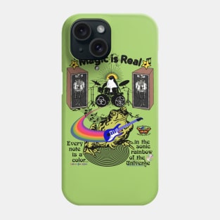 Guitar Frog "Magic is Real" - Every note is a color in the sonic rainbow of the universe Phone Case