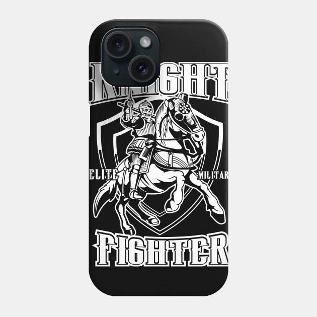 skull knight black and white Phone Case by beanbeardy