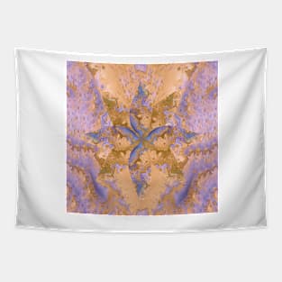 Abstract Digital Art in Lilac and Ochre Tones Tapestry