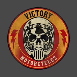 Victory Motorcycle Skull Biker T-Shirt