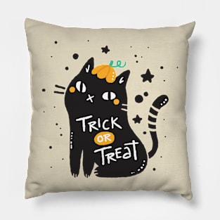 Black Cat | Trick or Treat Pillow