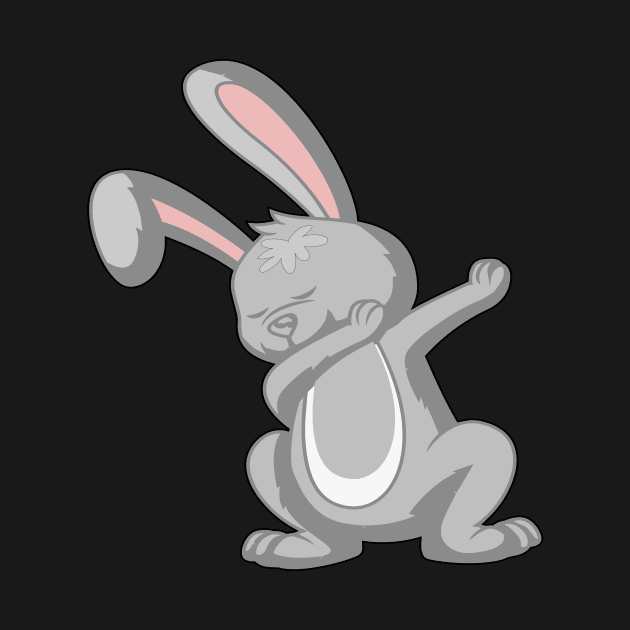 Funny kids design rabbit dabbing by FancyVancy