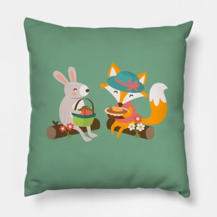 Spring in the forest Pillow