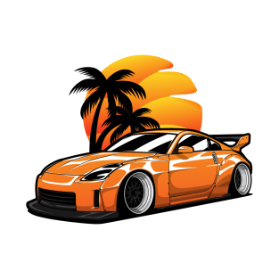 Orange 350Z Fairlady Z widebody JDM T-Shirt