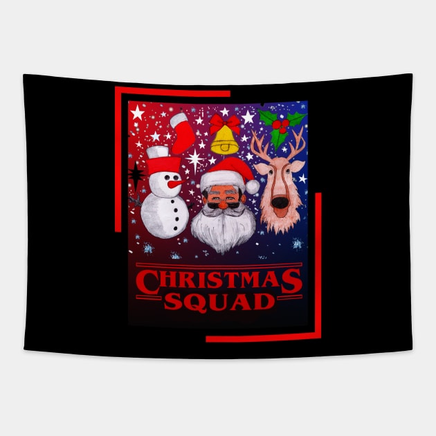 Christmas Squad Funny merry christmas 2022 Tapestry by CartWord Design