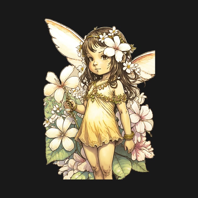 Plumeria Pikake Flower Fairy Girl Cute Hawaii Cicely Mary Barker by peachycrossing