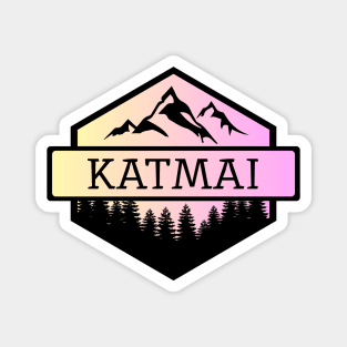 Katmai National Park Alaska Mountains and Trees Magnet