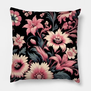 Pink Floral Motif Pillow