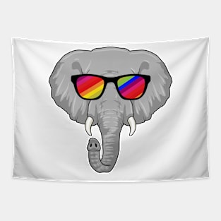 Elephant with Sunglasses Tapestry