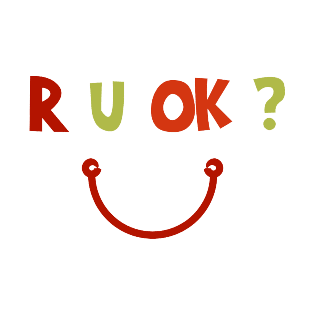 R U OK ? Funny Shirts For Kids by PRINT-LAND