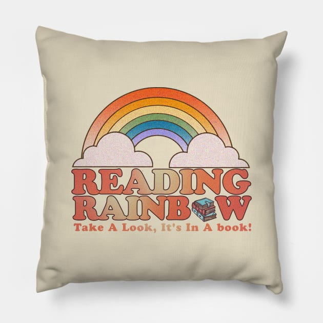 Reading Rainbow  - take a look, it's in a book! Pillow by SUMAMARU