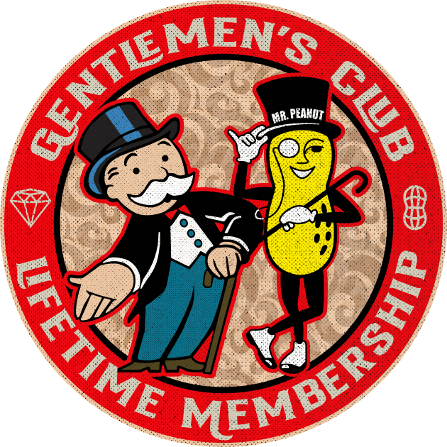 Gentlemen's Club Member Kids T-Shirt by Alema Art