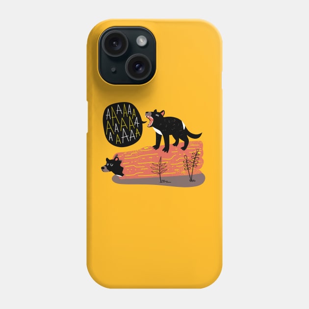 Screaming Tasmanian Devil Phone Case by grrrenadine