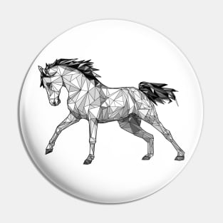 geometric horse Pin