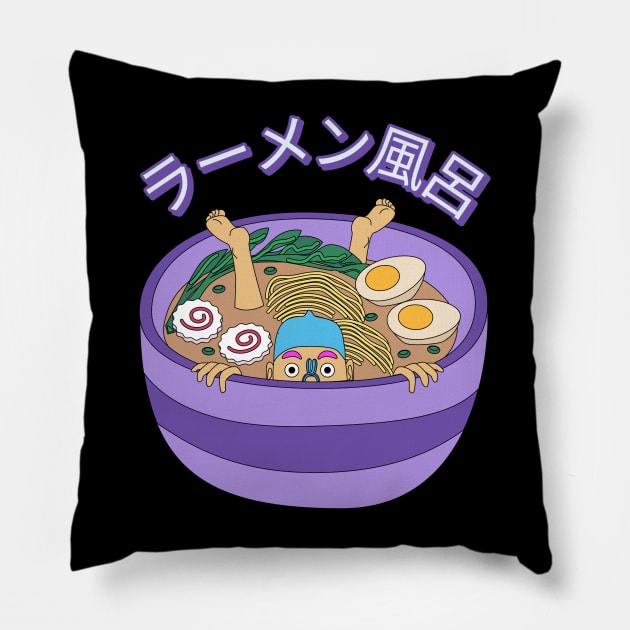 funny instant ramen Pillow by tedd