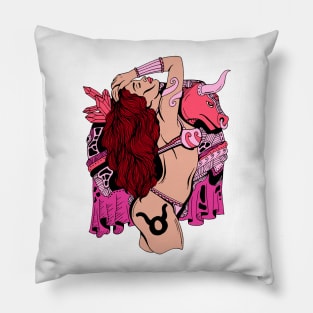 Taurus Beauty - Pink Edition Pillow