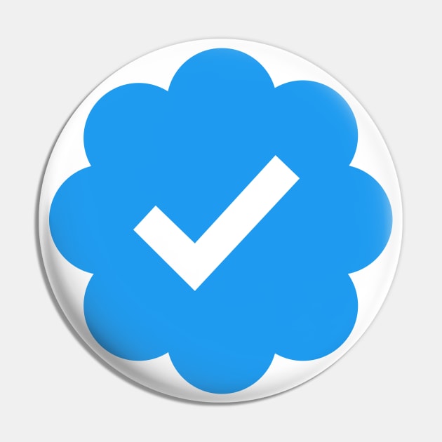 Twitter Verified Blue Check Mark Pin by powniels