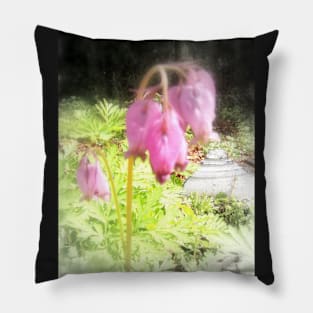 pink bleeding hearts #5 Pillow