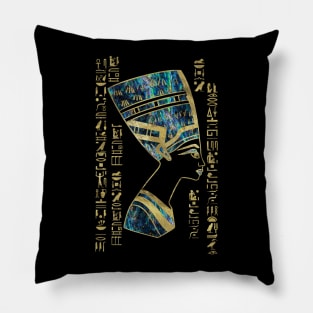 Nefertiti Ornament Gold and Abalone Pillow