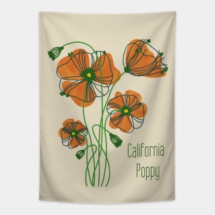 California Poppy Tapestry