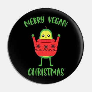 Merry Vegan Christmas Pin