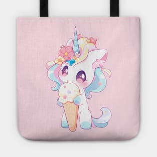 Unicorn appetizing eats ice cream Tote