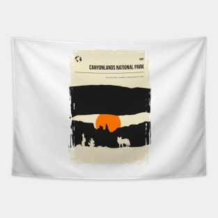 Canyonlands National Park Vintage Minimal Retro Travel Poster Tapestry