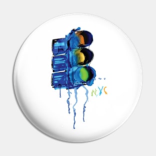 NYC Painted Traffic Light Pin