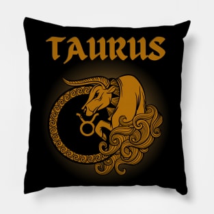 Taurus Bull Gothic Style Pillow