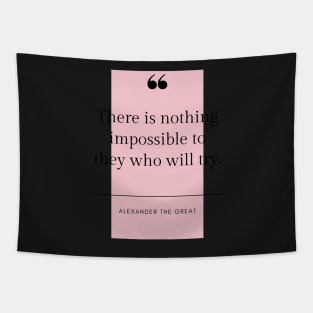 Inspirational Motivational Quotes Posters Prints Alexander the Great Pastel Tapestry