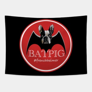 A Frenchie, half Pig, half Bat: BatPig Tapestry